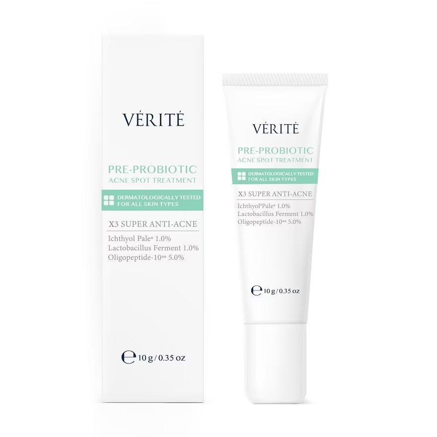 

Verite Пребиотик для лечения пятен от прыщей 10 г, White Green