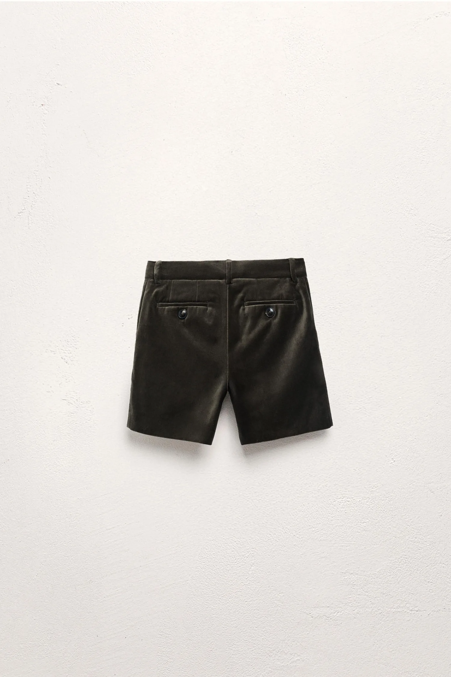 Для детей 2-5 лет / бархатные шорты-бермуды, лимитированная серия Zara, темно-зеленый — фото 2
