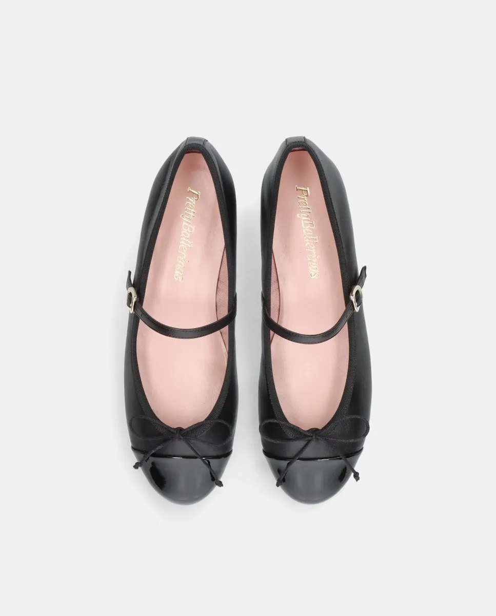 Женские балетки Irma из мягкой кожи с лакированным носком Pretty Ballerinas, черный — фото 2