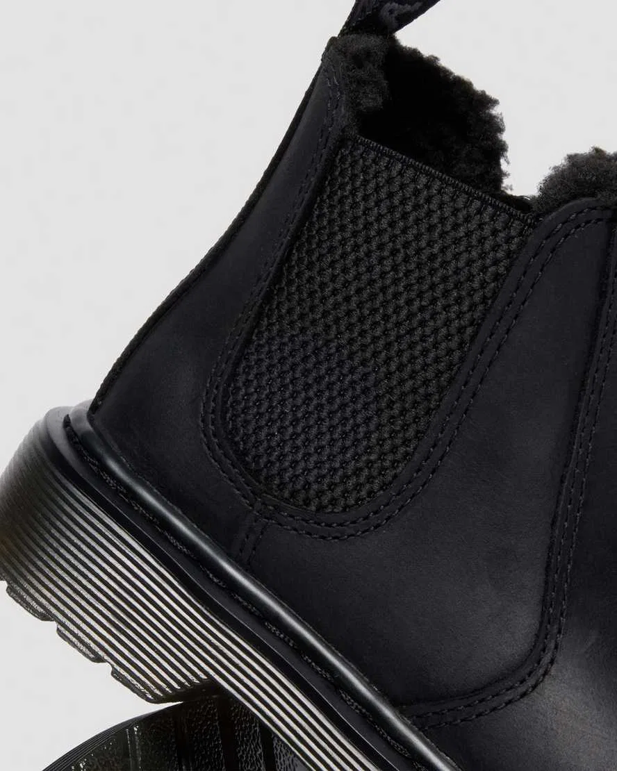 Детские ботинки челси Leonore 2976 с подкладкой из искусственного меха Dr Martens, черный — фото 3