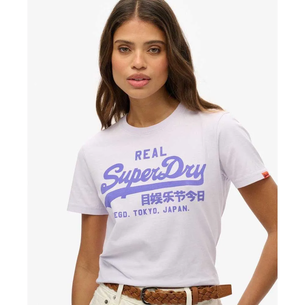 Футболка с коротким рукавом Superdry Vl Neon Slim, белый — фото 4