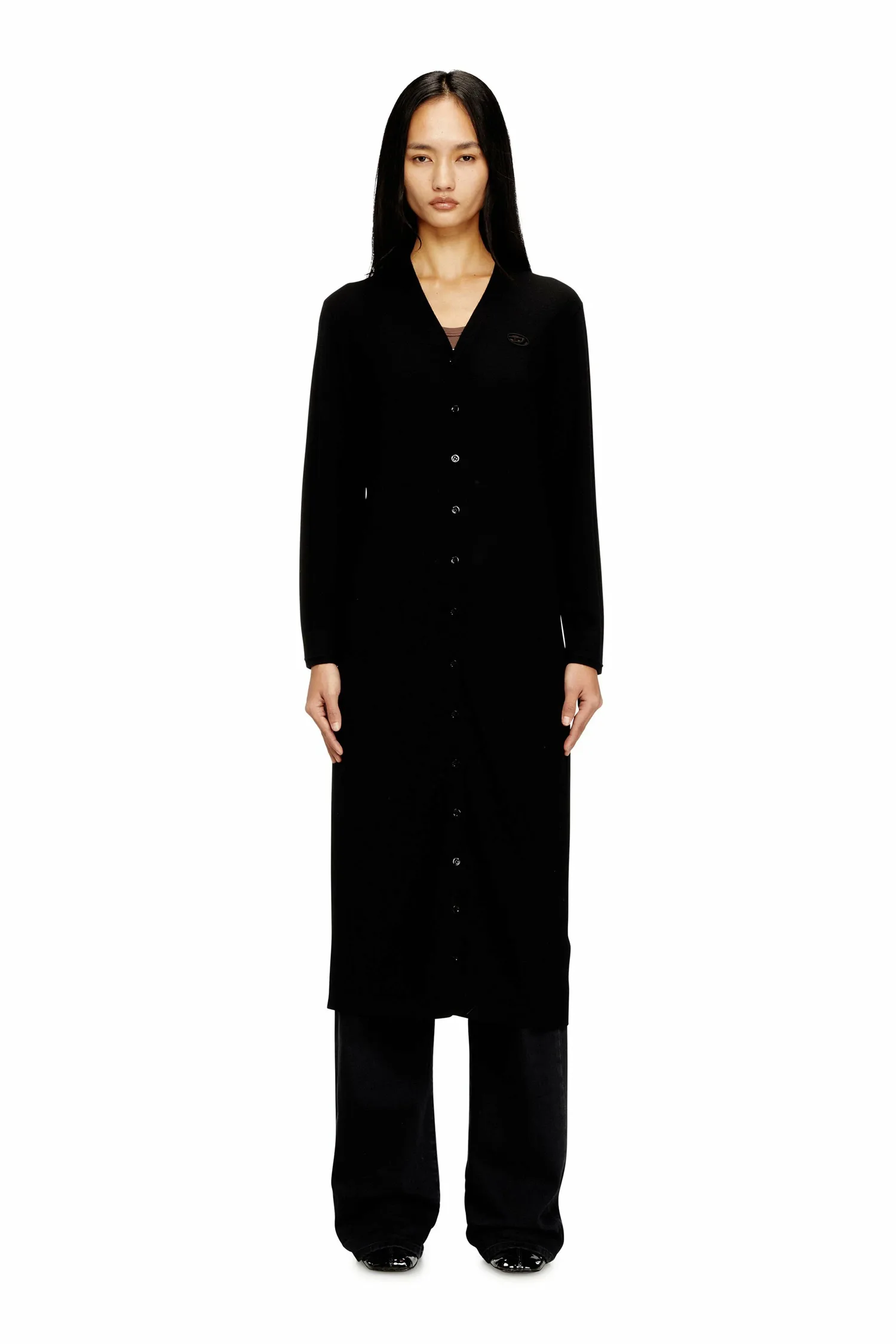Женский длинный кардиган M-ALINESA-CARDIGAN Diesel, black