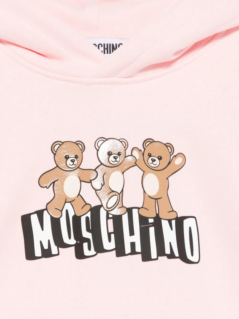 Толстовка с капюшоном "Медвежонок" Moschino Kids, розовый — фото 3