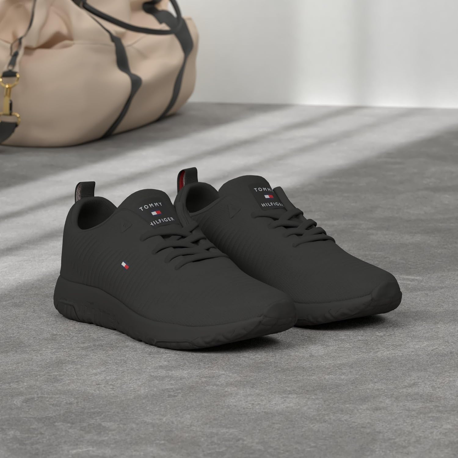 Мужские низкие кроссовки Tommy Hilfiger для бега, Black — фото 3