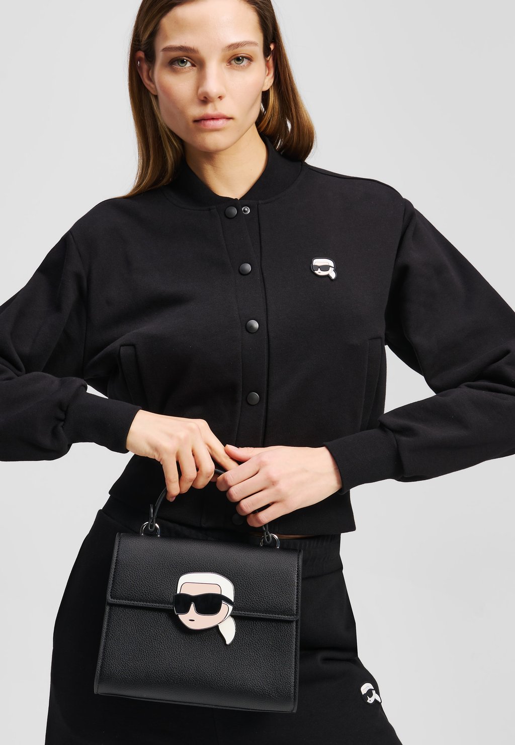 

Сумка IKON GRAINY CROSSBODY KARL LAGERFELD, черный