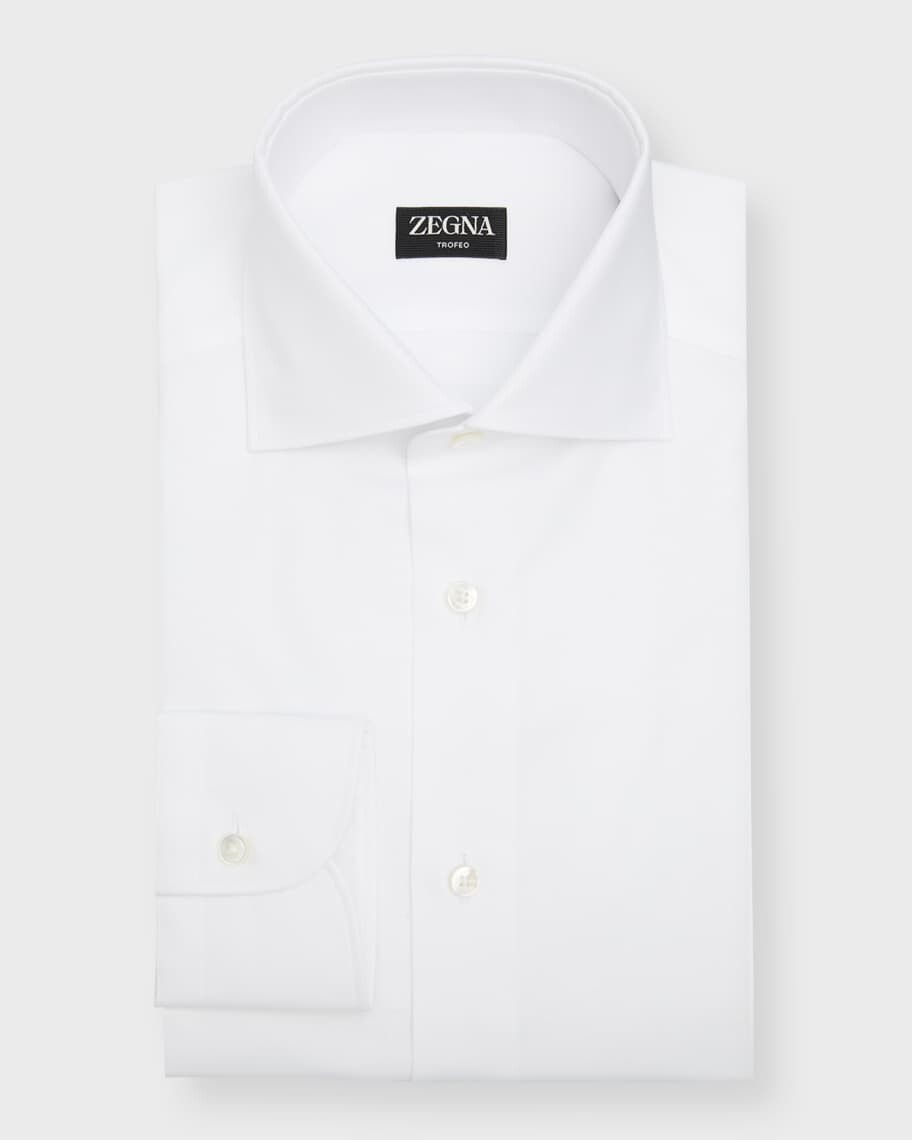 

Мужская классическая рубашка из микротекстурированного хлопка ZEGNA