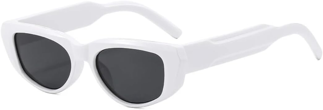 

Винтажные овальные солнцезащитные очки в стиле панк для женщин, роскошные классические мужские очки для активного отдыха, рыбалки, с защитой от УФ-излучения UV400 TVTBBVV, White Gray