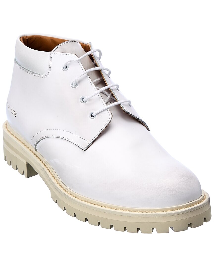 

Общие проекты Кожаные ботинки Common Projects, белый