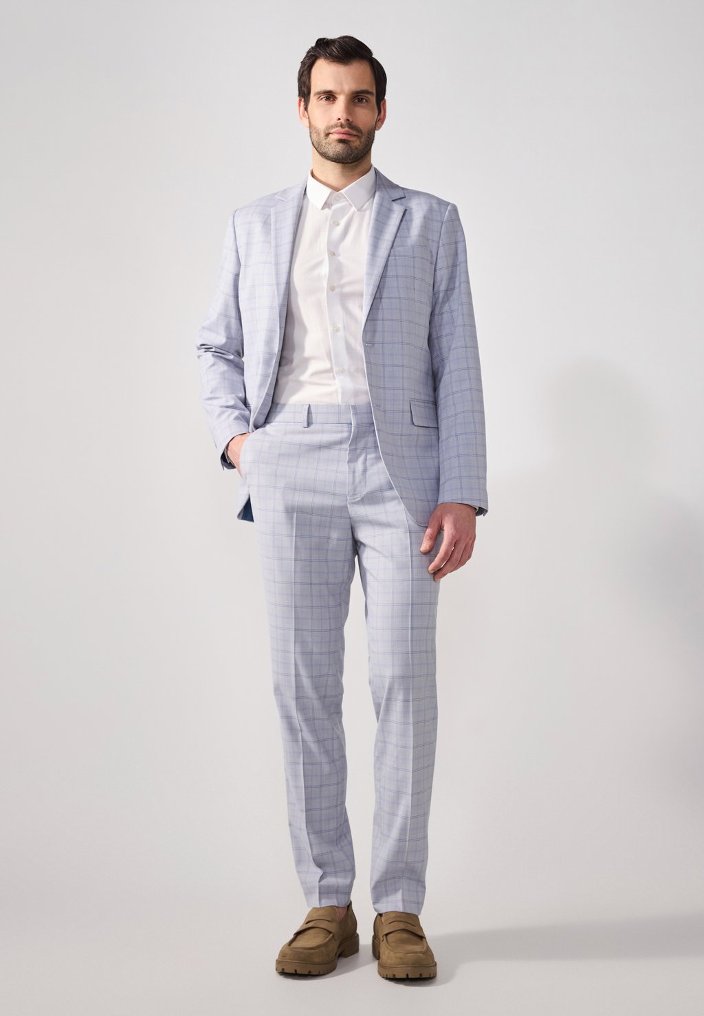 

Костюм CHECK SUIT Pier One, светло-голубой