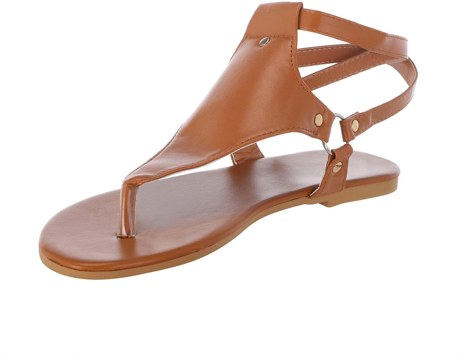 

Женские сандалии-вьетнамки с открытым носком, повседневные сандалии с завязками на щиколотке, винтажные замшевые кожаные плоские сандалии с пряжкой на щиколотке, летние обувь для отпуска Zwrxw, B01