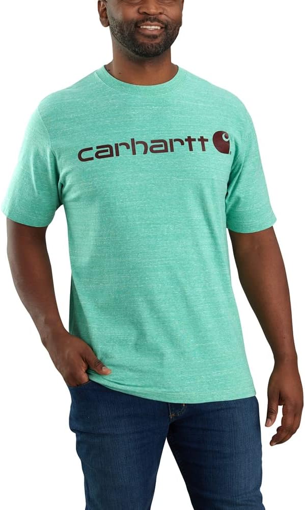 

Мужская футболка Carhartt с коротким рукавом и большим фирменным логотипом, Sea Green Snow Heather, Белый, Мужская футболка Carhartt с коротким рукавом и большим фирменным логотипом, Sea Green Snow Heather
