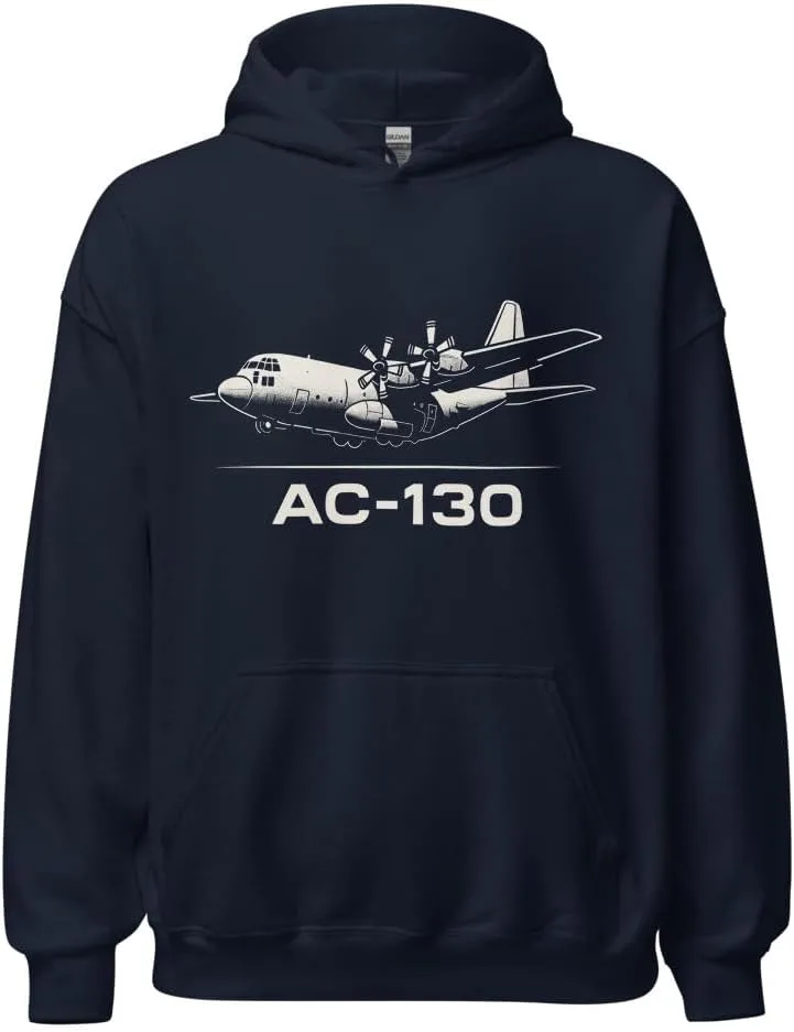 Толстовка AC-130 Gunship - тактическая толстовка для любителей авиации Generic, темно-синий