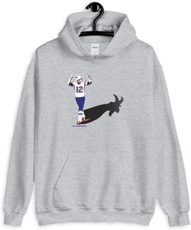 

Толстовка с капюшоном The GOAT Shadow Tom Brady The Awesome Boston