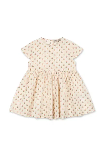 Платье мини из органического хлопка Pacey Dress Konges Sløjd, бежевый — фото 2
