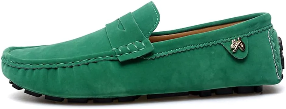 Модные мужские мокасины Penny Loafers, обувь для вождения, слипоны, лодочные туфли Abborora, зеленый — фото 2