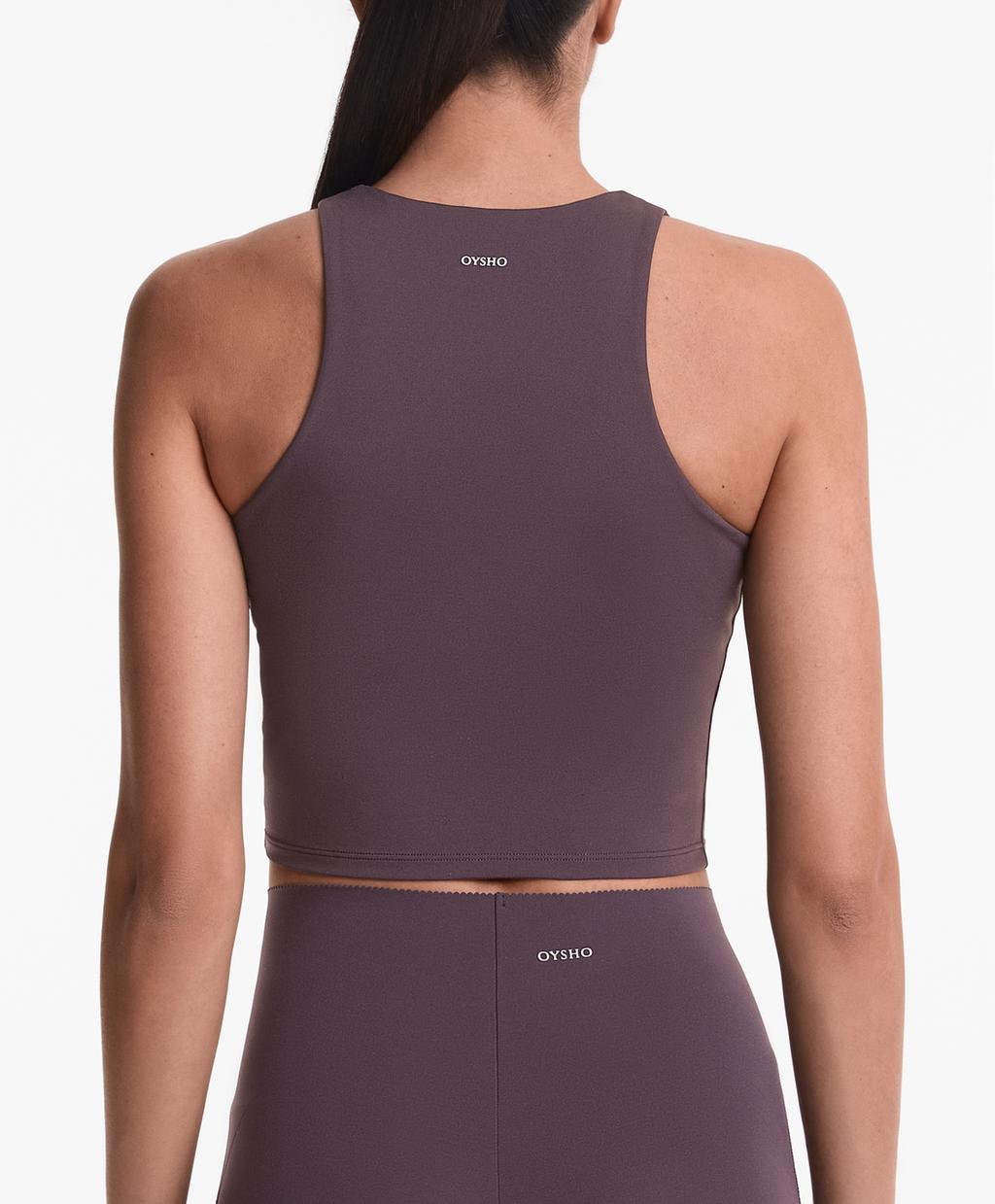 

Компрессионная майка Oysho, цвет Dark Aubergine