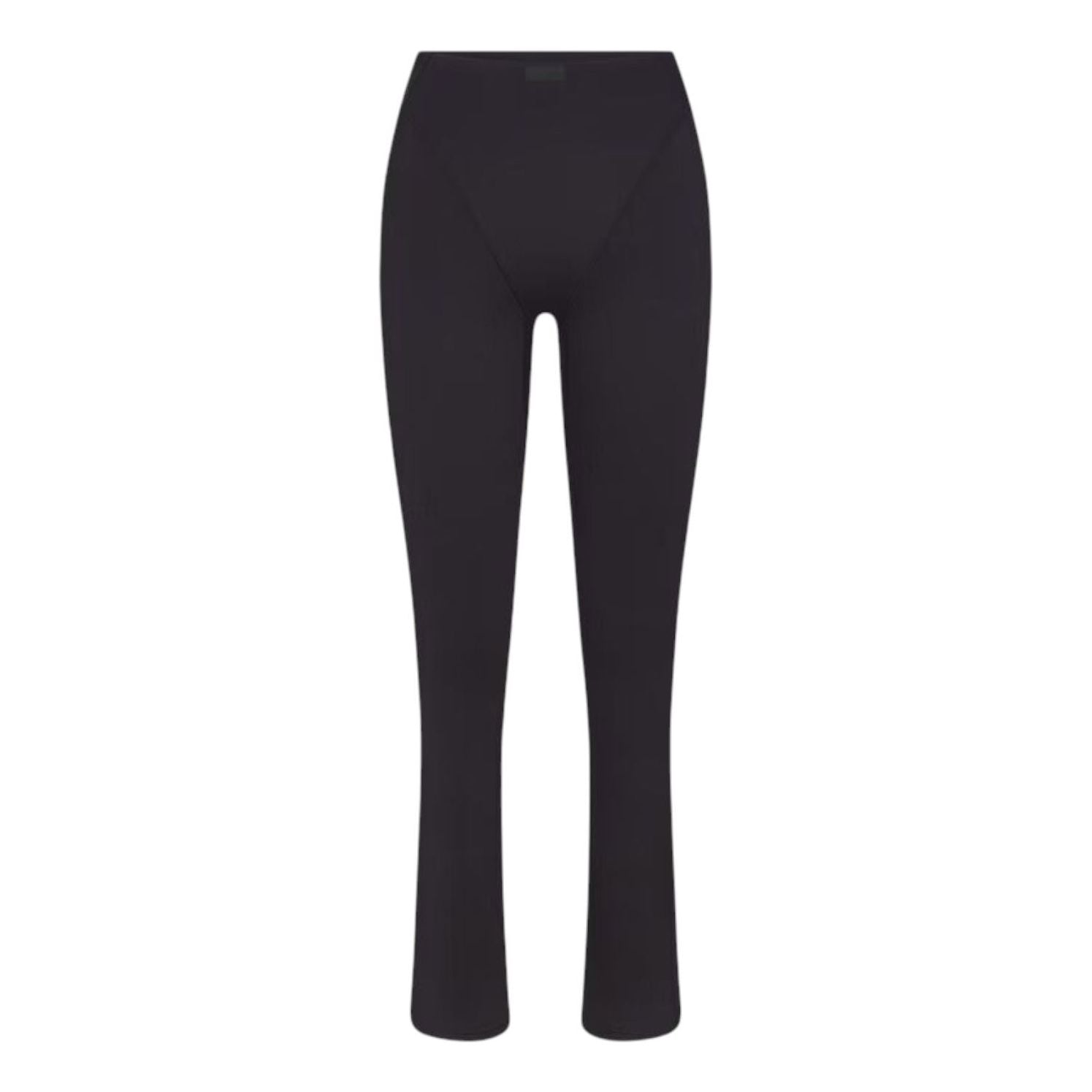 (WMNS) Nike x SKIMS Матовые прямые леггинсы с высокой талией и V-образным вырезом, цвет «Обсидиан»