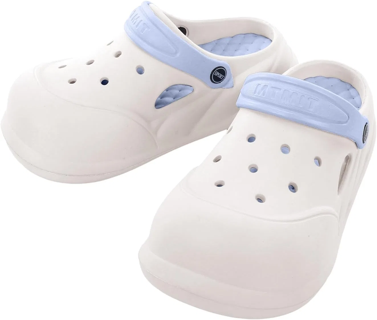 Сабо и пантолеттен Für Herren Damen Garten Hausschuhe Gartenschuhe mit Rutschfester Sohle Gartenclogs Leicht Badelatschen Unisex Weiche Küchenschuhe Sommer Sandalen Strand Schuhe Hsternexy, B23 Blau