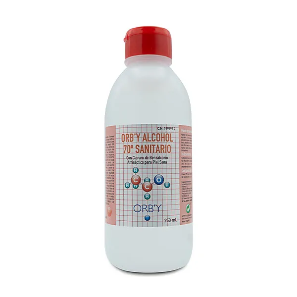 

Антисептик для здоровой кожи Alcohol Sanitario 70º Orb'Y, 250 ml