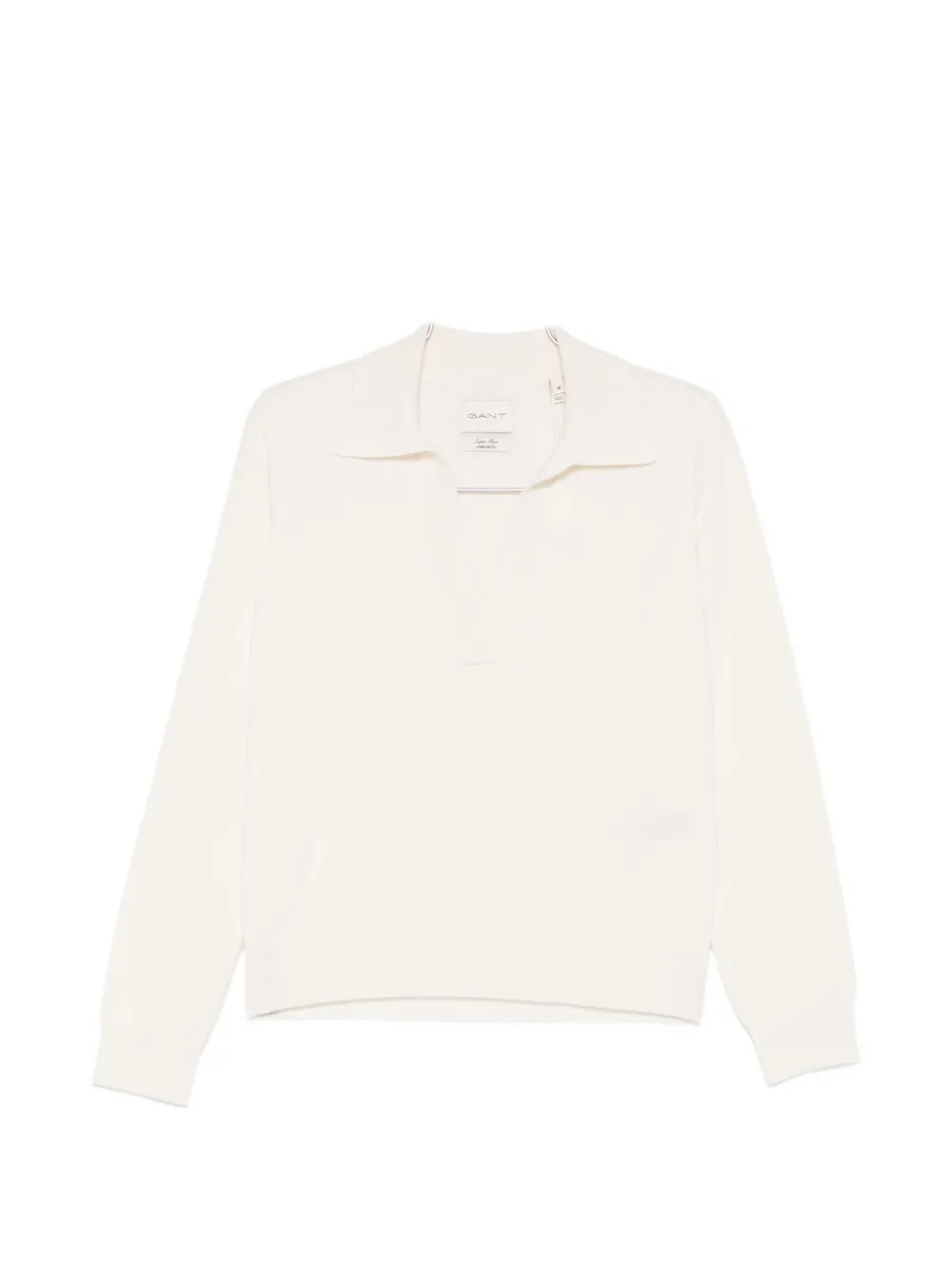 

Свитер с воротником поло Gant, бежевый