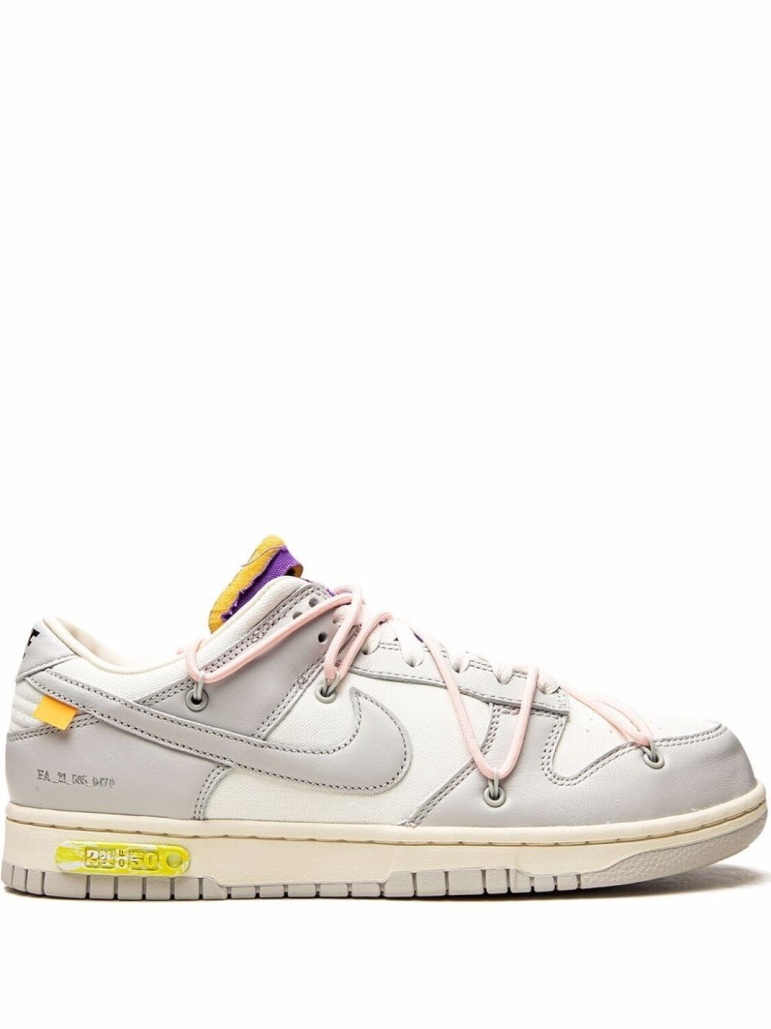 

Кроссовки Nike х Off-White Dunk Low, белый/серый