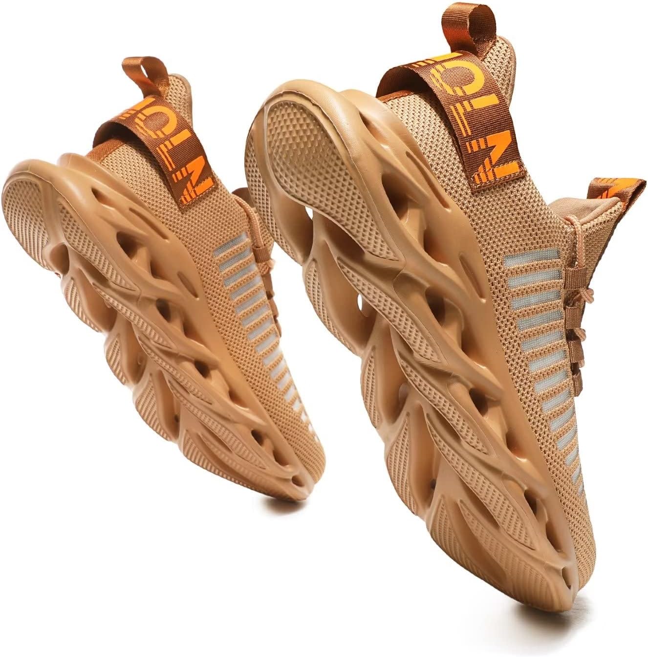 

Мужские кроссовки GSLMOLN без шнурков, дышащие, для прогулок, ультралегкие, повседневные, спортивные, для зала, модные, коричневый