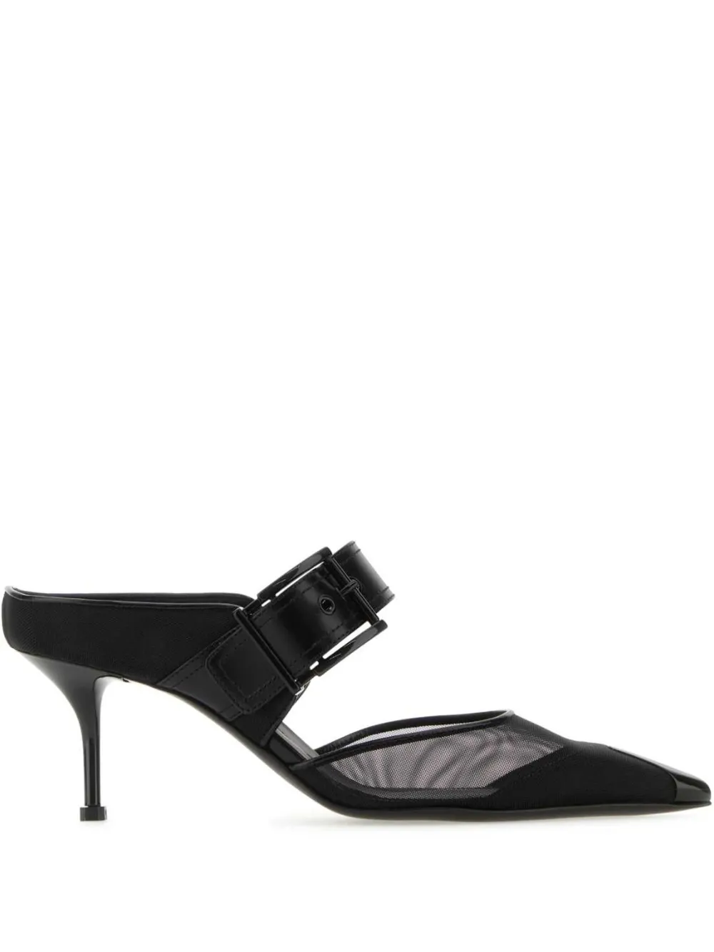 Сетчатые мюли Punk 65 Alexander McQueen, черный