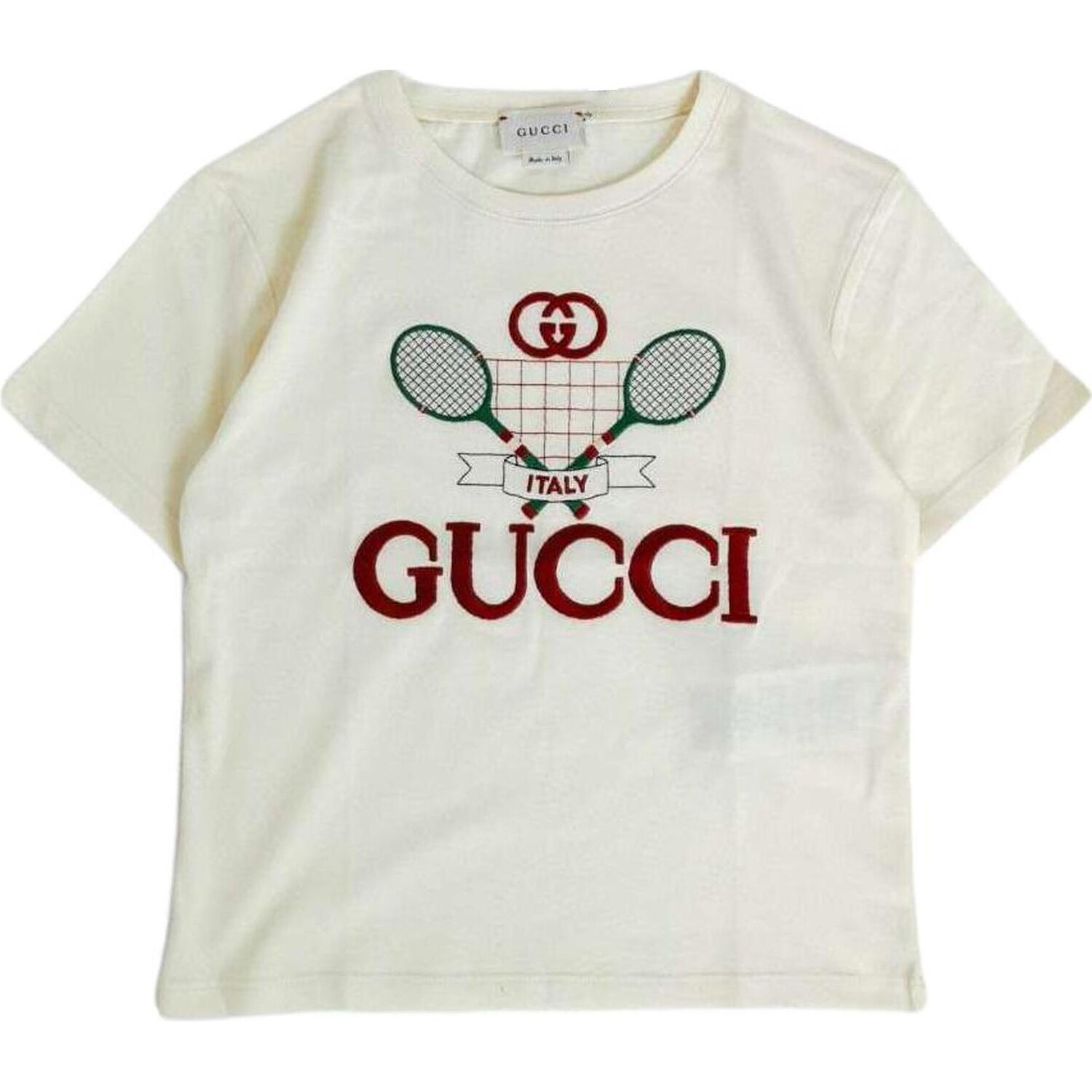 

Футболка детская Gucci с рисунком логотипа, кремовый