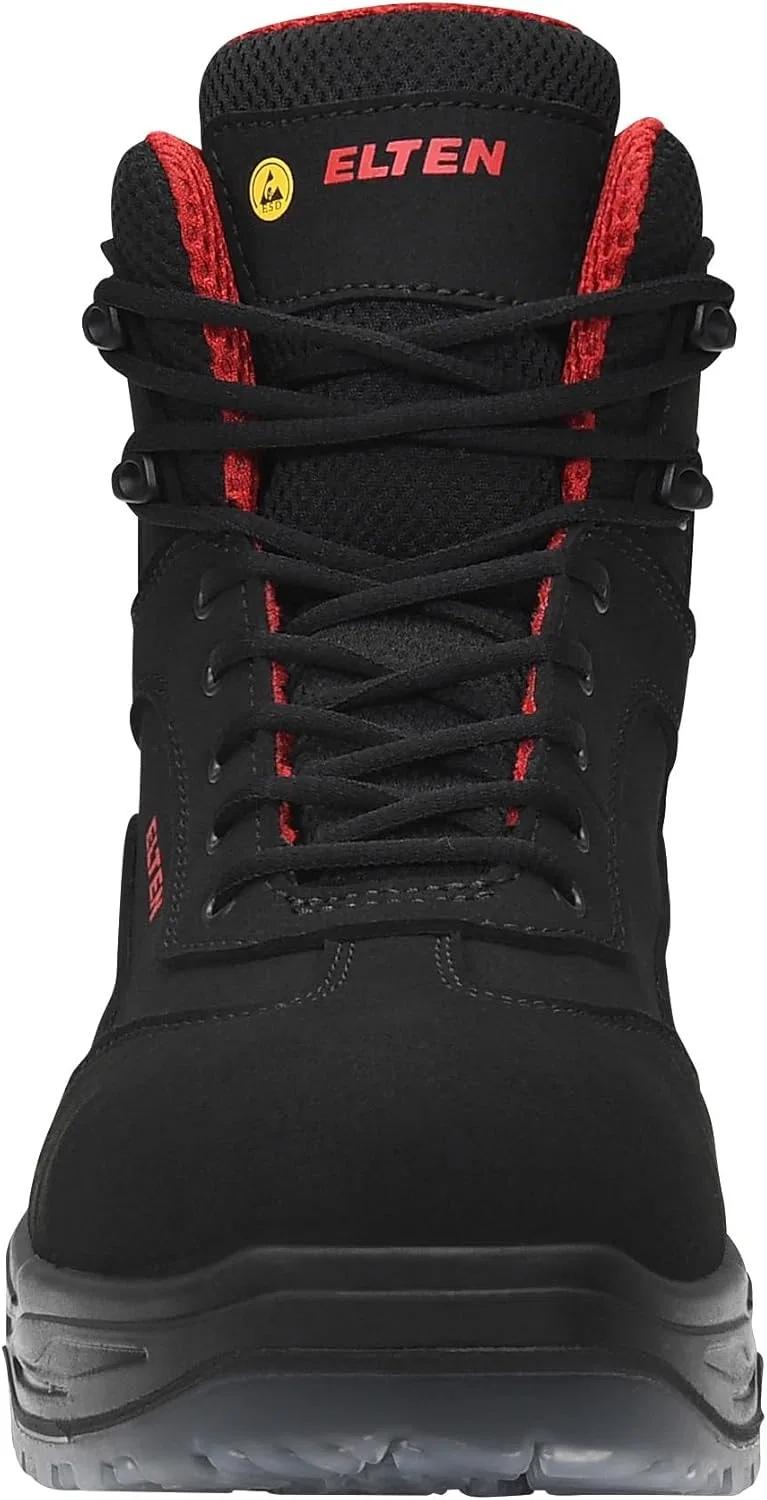 Защитная обувь ELTEN Owen Black Mid ESD S2, женская и мужская, текстильная, с композитным защитным носком (легче стального), легкая, классическая — фото 4
