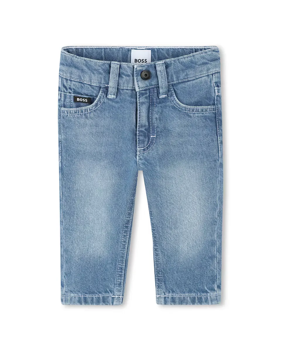 

Брюки для мальчика синего хлопкового цвета BOSS Kidswear, синий