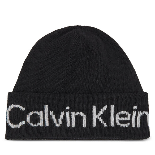 

Шапка Calvin Klein LogoReverso Tonal, черный