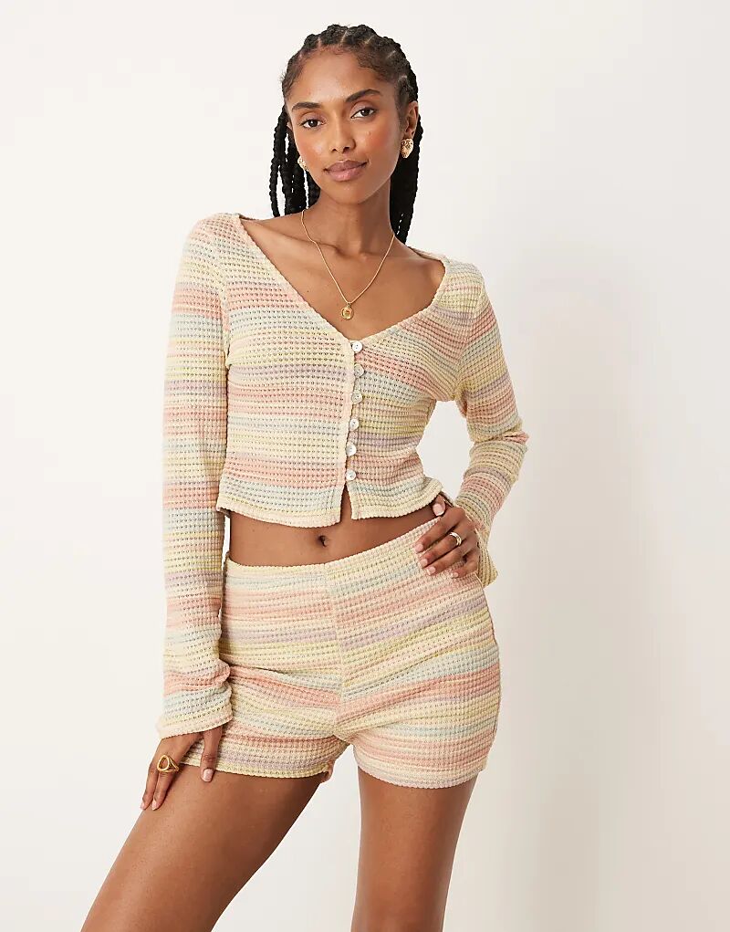 

Микро-шорты ASOS DESIGN Coord в разноцветную полоску
