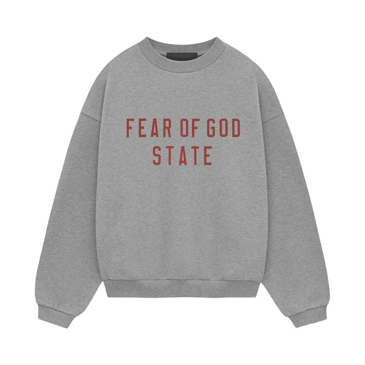 

Толстовка Fear of God Essentials Kids Fleece Crewneck Dark Heather, серый