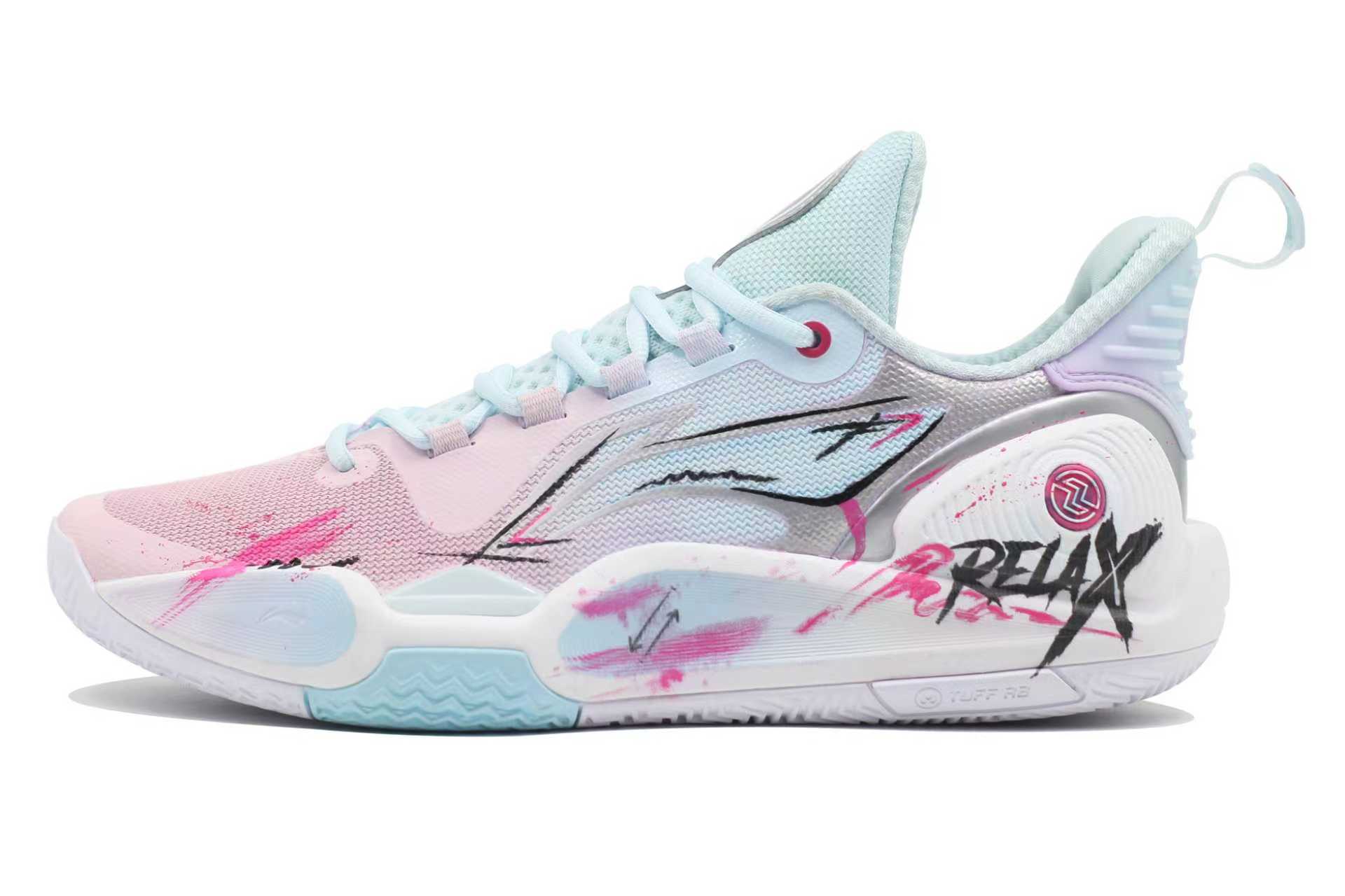 

Li-Ning Li Ning Cushioning Abrasion Resistant Slip Resistant низкие баскетбольные кроссовки для мужчин синие розовые