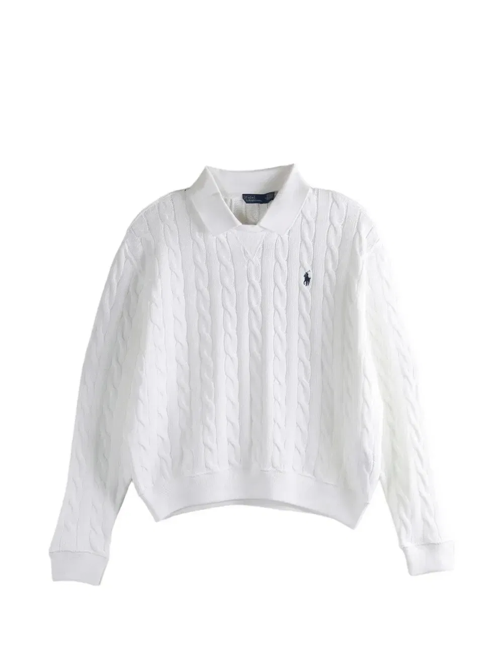 Вязаный свитер крупной вязки Polo Ralph Lauren, белый