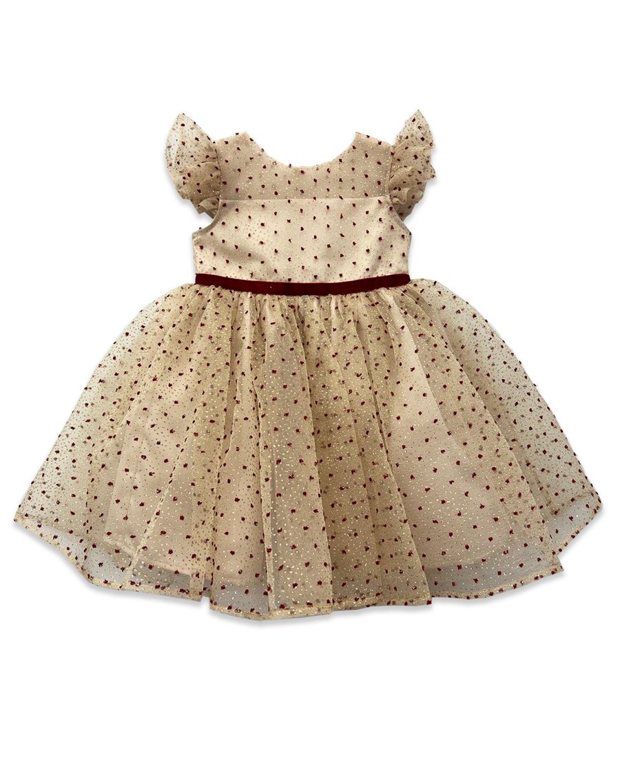 

Детское платье с короткими рукавами, размеры 2T-6X, с декором Blueberi Boulevard, Gold