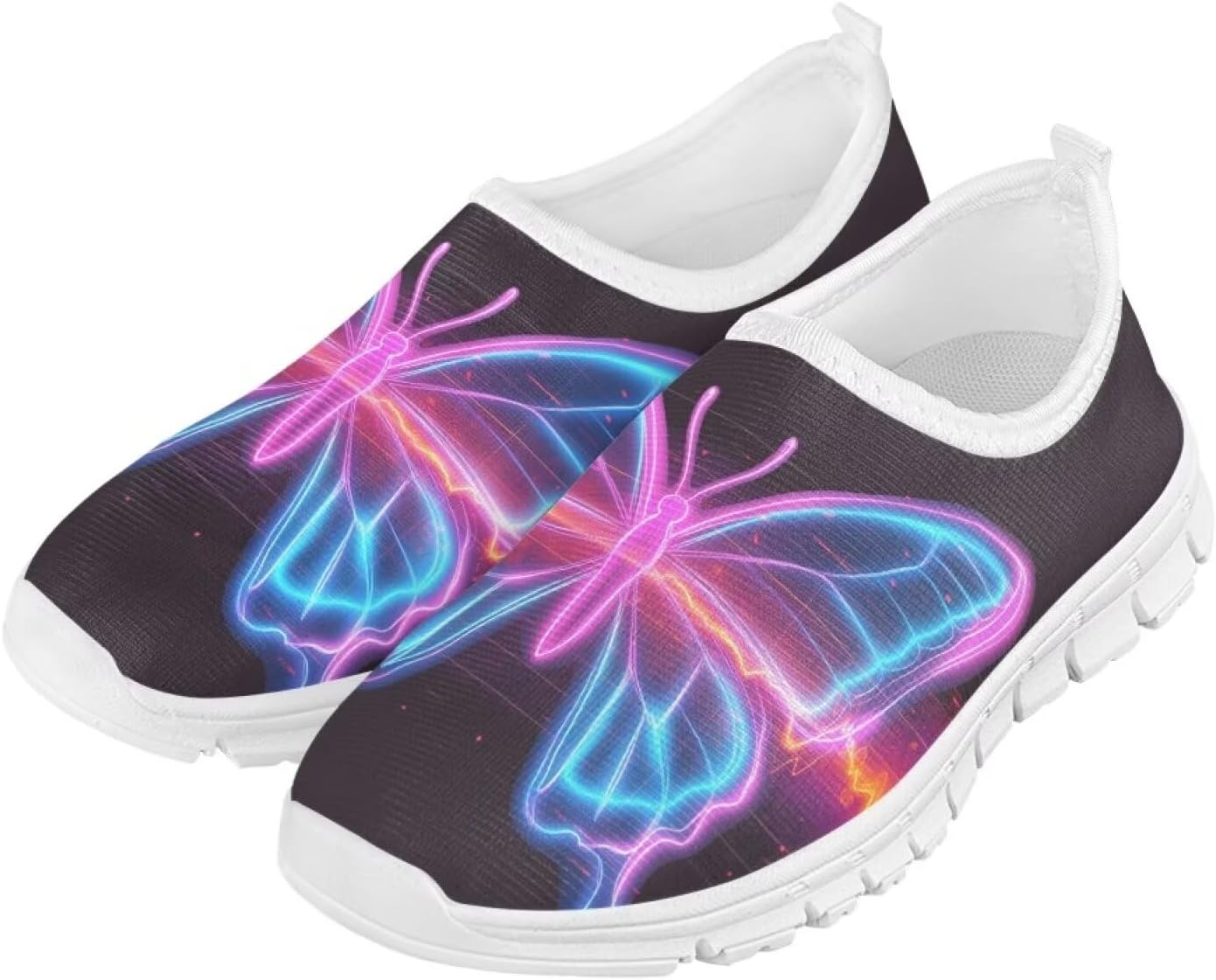 

Повседневные слипоны для улицы, легкие и удобные кроссовки для тенниса для мальчиков и девочек, эластичная мягкая обувь для ходьбы и тренировок, размер US 11-15, белая подошва Vuriqeby