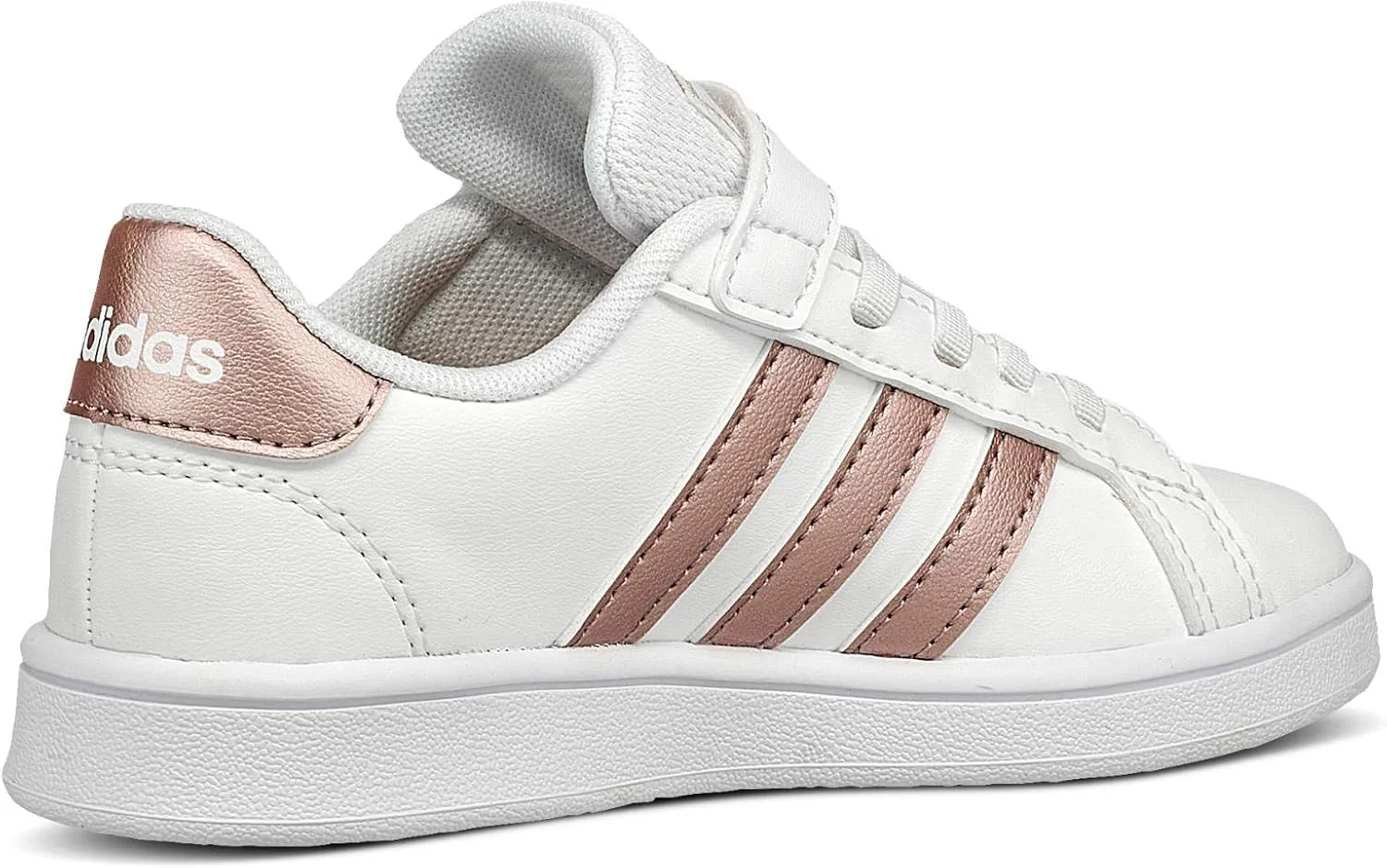 Детские теннисные кроссовки унисекс Grand Court Lifestyle на шнуровке adidas, белый — фото 4