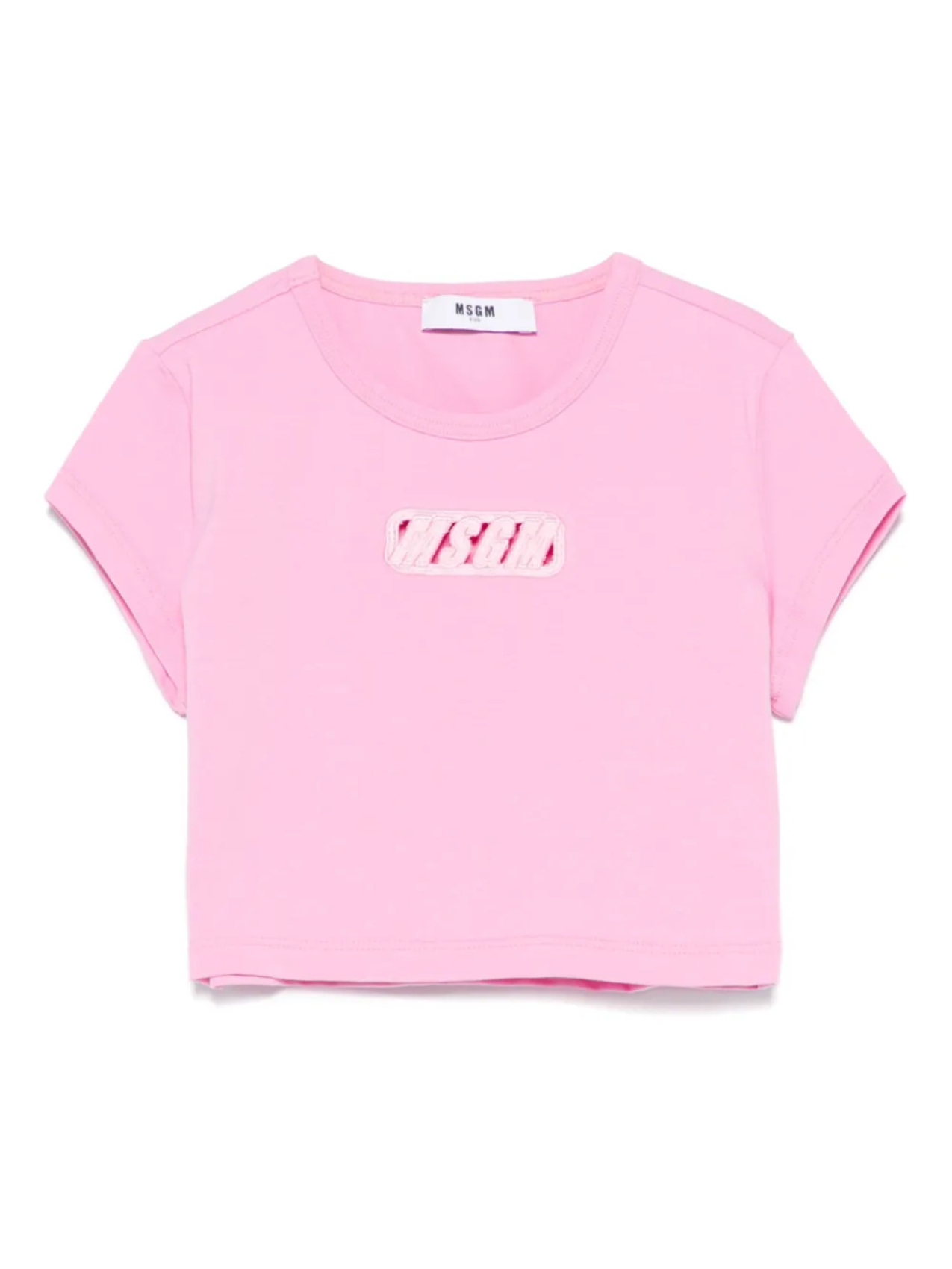 

MSGM Kids укороченная футболка из джерси, розовый