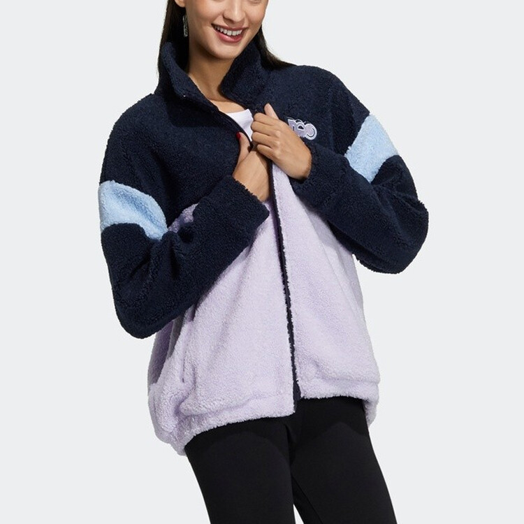 Бархатная куртка женская синий Adidas Neo — фото 3