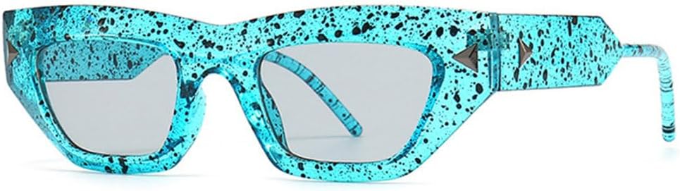 

Модные солнцезащитные очки «кошачий глаз» для женщин, роскошные солнцезащитные очки в винтажном стиле, очки конфетных цветов для мужчин, солнцезащитные очки с заклепками и градиентным переходом цвета TYUVIVO, Blue Light Grey