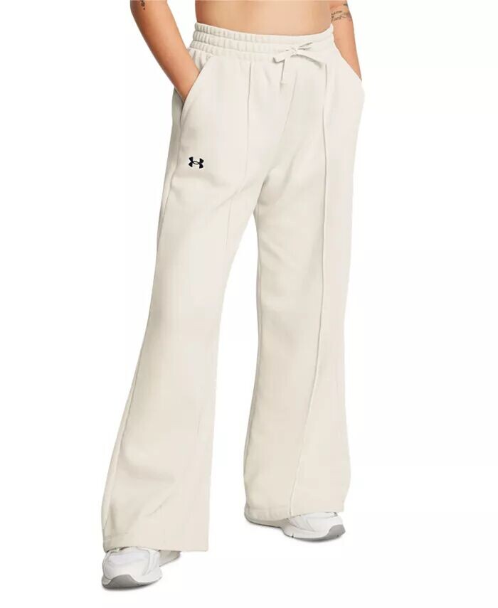 

Женские флисовые спортивные штаны Rival Wide Leg Under Armour, коричневый/бежевый
