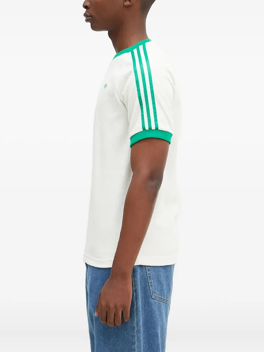 

Футболка-рингер с тремя полосками adidas, белый