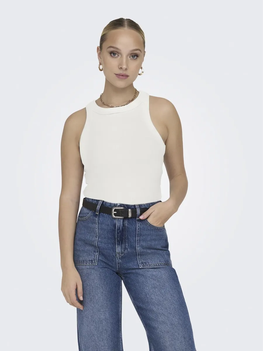 

Only майка "ONLKELLI S/S STRIPE TANK TOP CS JRS", цвет Cloud Dancer