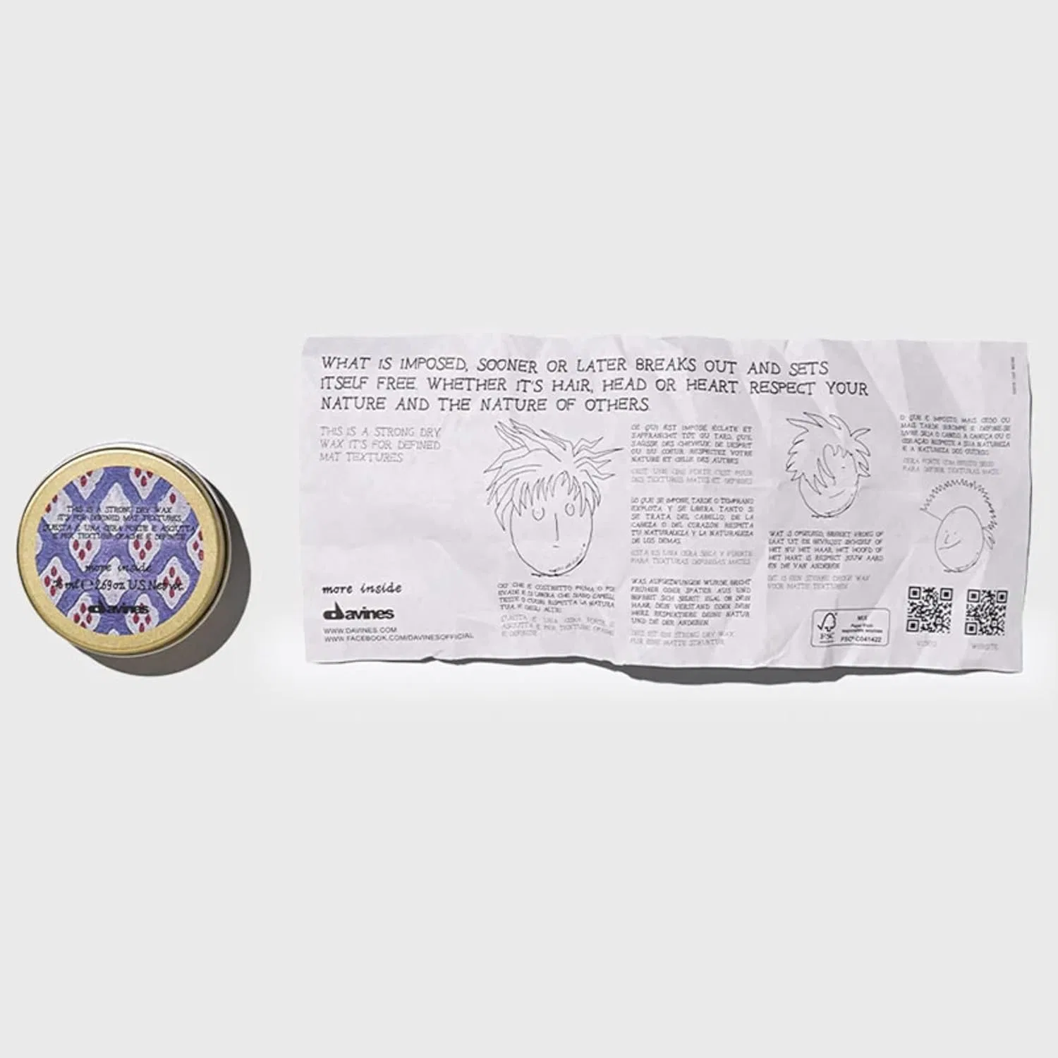 Сухой воск для волос сильной фиксации Davines More Inside Davines — фото 2