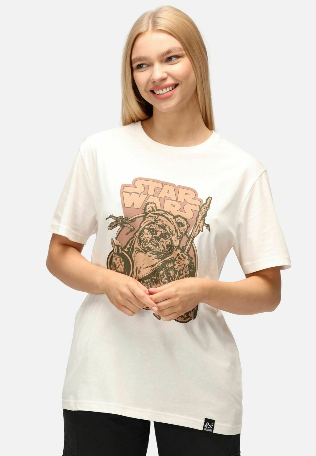 

Футболка с принтом UNISEX STAR WARS EWOK CHEST Re:Covered, белый