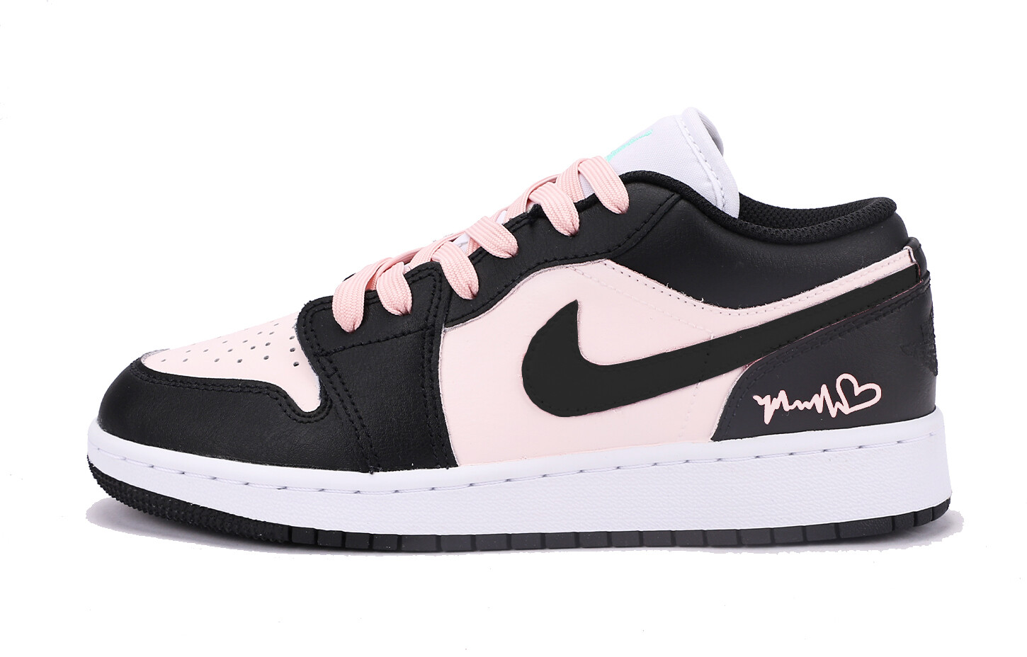 

Кроссовки Air Jordan 1 Vintage Basketball Shoes Women's Low-top Black/powder, розовый