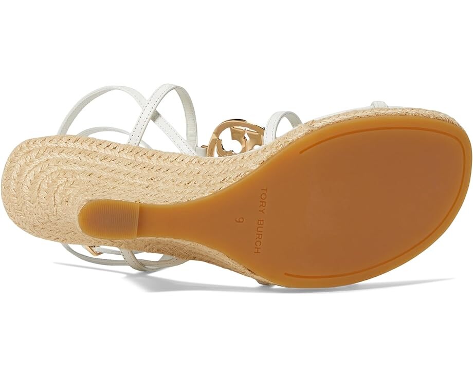 Туфли Tory Burch 85 mm Capri Miller Espadrille Wedge, цвет Blanc/Gold — фото 3