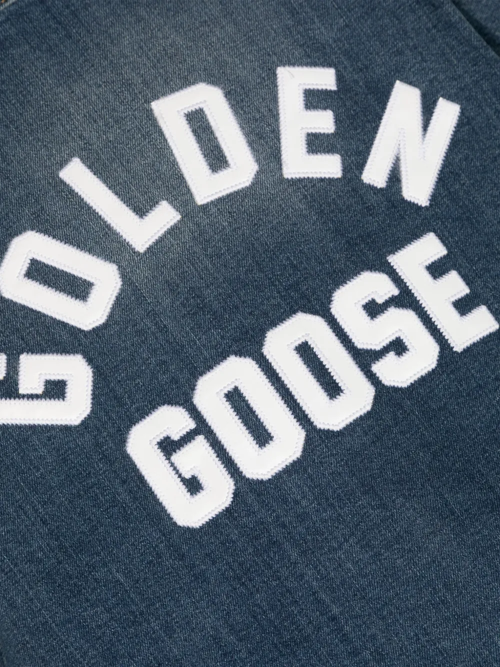 Джинсовая куртка с нашивкой-логотипом Golden Goose Kids, синий — фото 3
