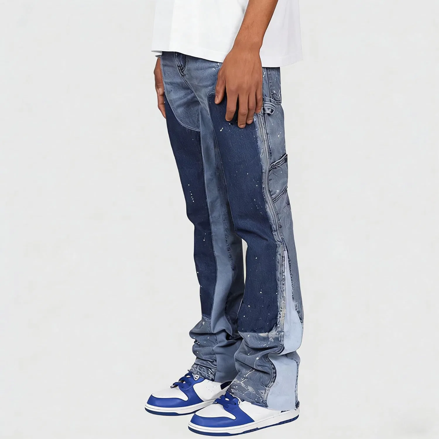 Джинсы stretch slim fit, темно-синие — фото 4
